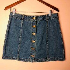 Button Up Denim Mini Skirt (3 for $15)